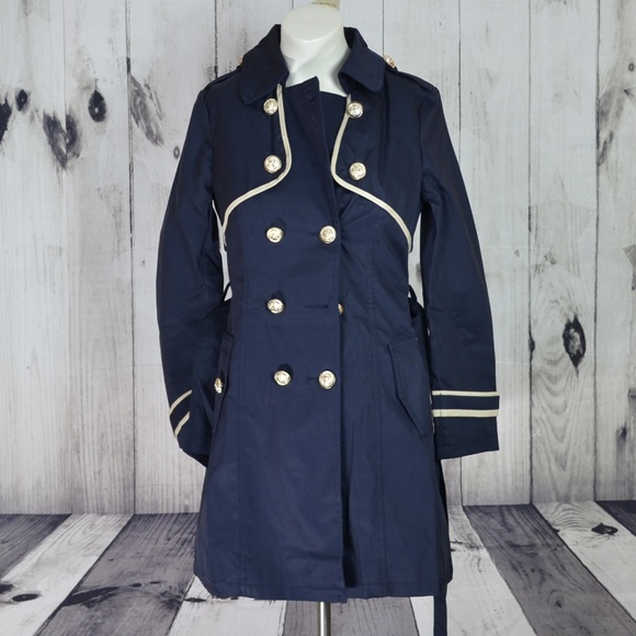 Jackets & Blazers - Trench Coat Blue Navy